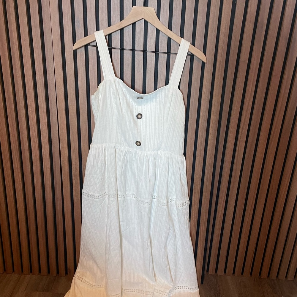 Elegant White Button-Front JNSQ Dress